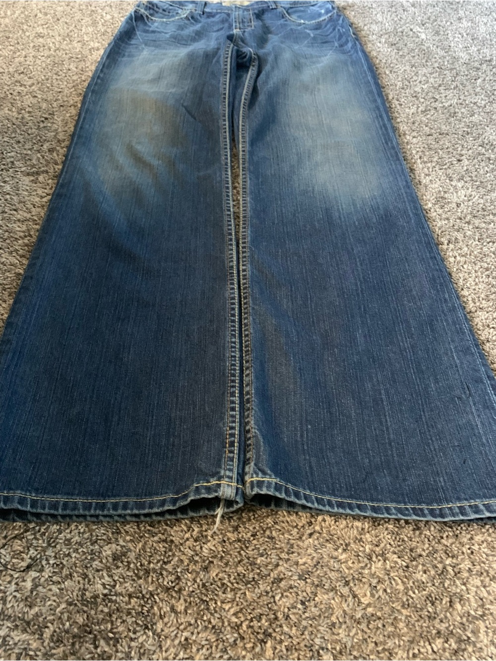 BKE Men's Dark Blue baggy Jeans